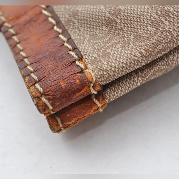 Authentic CELINE Macadam Blason Pattern Hand Tote Bag Leather Beige GREAT! - Picture 9 of 16